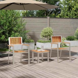 Ensemble de salle à manger pour jardin 3 pcs Marron 516102516102