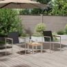 Ensemble de salle à manger pour jardin 3 pcs Marron et Noir 516103516103
