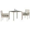 Ensemble de salle à manger pour jardin 3 pcs Gris clair 516104516104
