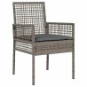 Ensemble de salle à manger pour jardin 5 pcs Gris polyrotin 516105516105