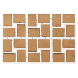 Collage de cadres photo de photo 24x(10x15 cm) Blanc MDF 516108516108