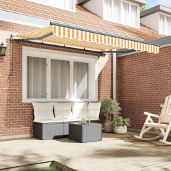 Auvent Rétractable Jaune 250 x 200 cm tissu 516111516111