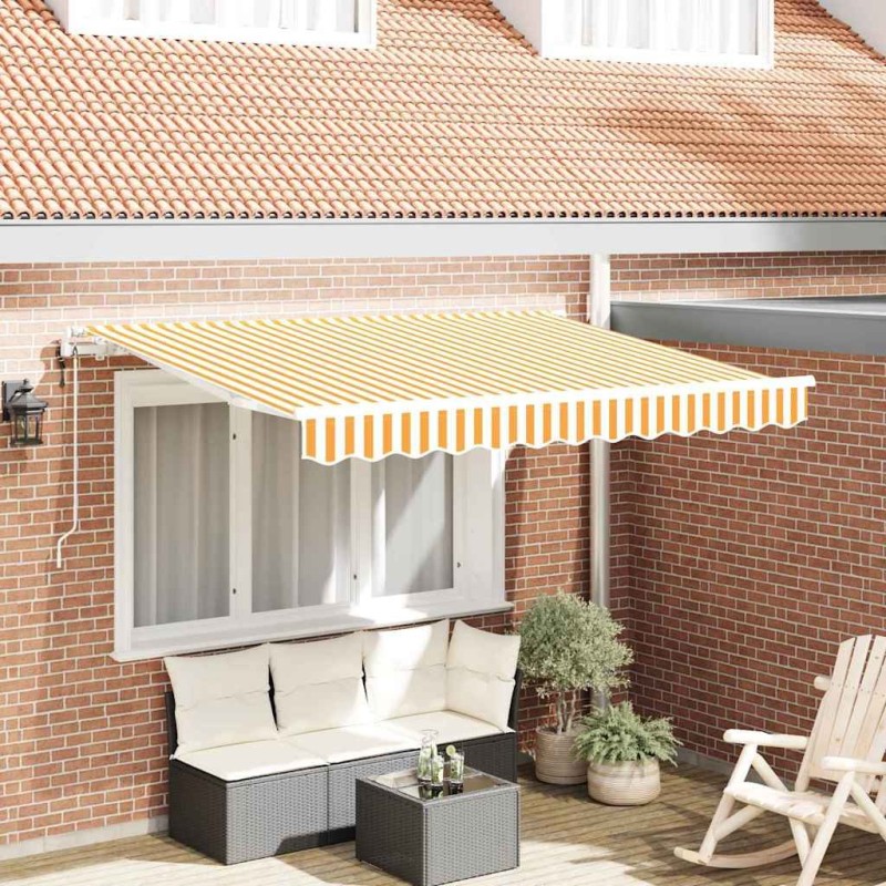Auvent Rétractable Jaune 250 x 200 cm tissu 516112516112
