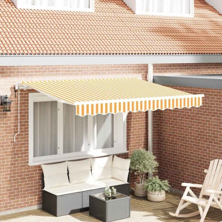 Auvent Rétractable Jaune 250 x 200 cm tissu 516112516112