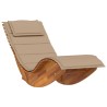 Transat avec coussin 2 pcs Marron Bois d'Acacia Massif 516113516113