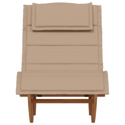 Transat avec coussin 2 pcs Marron Bois d'Acacia Massif 516113516113