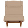 Transat avec coussin 2 pcs Marron Bois d'Acacia Massif 516113516113