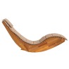 Transat avec coussin 2 pcs Marron Bois d'Acacia Massif 516113516113
