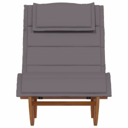 Transat avec coussin 2 pcs Marron Bois d'Acacia Massif 516115516115
