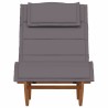 Transat avec coussin 2 pcs Marron Bois d'Acacia Massif 516115516115
