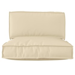 Set de coussins de palette 2 pcs Crème Tissu Oxford 516117516117