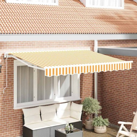 Cadre d'auvent Jaune et blanc 250 x 200 cm 516119516119