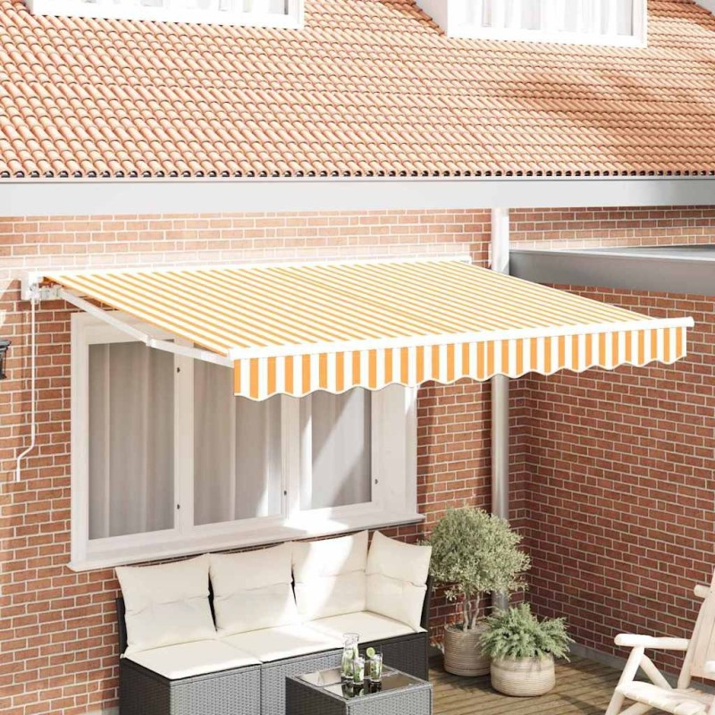 Cadre d'auvent Jaune et blanc 250 x 200 cm 516120516120