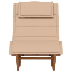 Transat avec coussin 2 pcs Marron Bois d'Acacia Massif 516122516122