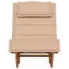 Transat avec coussin 2 pcs Marron Bois d'Acacia Massif 516122516122