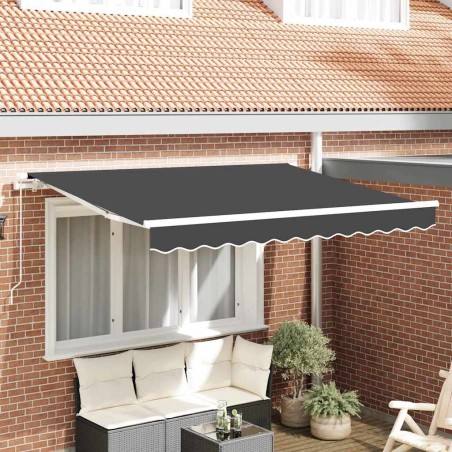 Auvent Rétractable Anthracite 250 x 200 cm tissu 516123516123