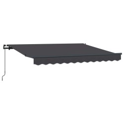 Auvent Rétractable Anthracite 250 x 200 cm tissu 516129516129