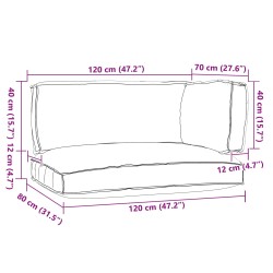 Set de coussins de palette 3 pcs Anthracite Tissu Oxford 516132516132
