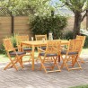 Chaise pliante 6 pcs Gris 49 x 57.5 x 92cm Bois d'acacia massif 516135516135