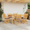 Chaise pliante 6 pcs Gris 49 x 57.5 x 92cm Bois d'acacia massif 516135516135
