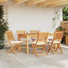 Chaise pliante avec coussin 6 pcs Blanc 49 x 57.5 x 92cm 516136516136
