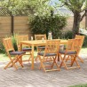 Chaise pliante 6 pcs Gris 49 x 57.5 x 92cm Bois d'acacia massif 516137516137