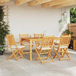 Chaise pliante avec coussin 6 pcs Blanc 49 x 57.5 x 92cm 516138516138