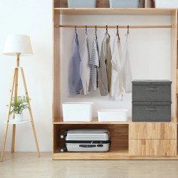 Boîtes de rangement 2 pcs Tissu 50x30x25 cm Anthracite 516139516139