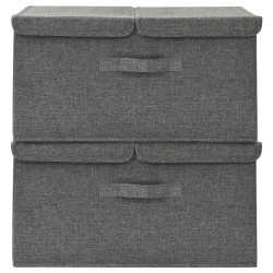 Boîtes de rangement 2 pcs Tissu 50x30x25 cm Anthracite 516139516139
