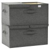 Boîtes de rangement 2 pcs Tissu 50x30x25 cm Anthracite 516139516139