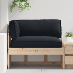 Set de coussins de palette 3 pcs Noir Tissu Oxford 516140516140