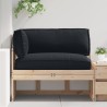 Set de coussins de palette 3 pcs Noir Tissu Oxford 516140516140