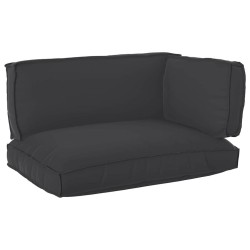 Set de coussins de palette 3 pcs Noir Tissu Oxford 516140516140