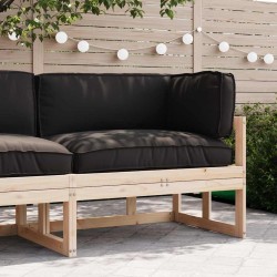 Set de coussins de palette 3 pcs Noir Tissu Oxford 516140516140