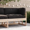 Set de coussins de palette 3 pcs Noir Tissu Oxford 516140516140