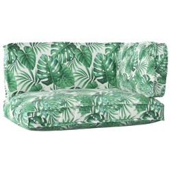 Set de coussins de palette Floral 3 pcs Motif Feuille Verte 516143516143