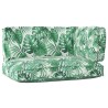 Set de coussins de palette Floral 3 pcs Motif Feuille Verte 516143516143