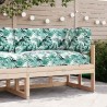 Set de coussins de palette Floral 3 pcs Motif Feuille Verte 516143516143
