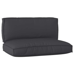 Set de coussins de palette 2 pcs Noir Tissu Oxford 516147516147