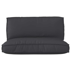Set de coussins de palette 2 pcs Noir Tissu Oxford 516147516147