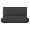 Set de coussins de palette 2 pcs Noir Tissu Oxford 516147516147