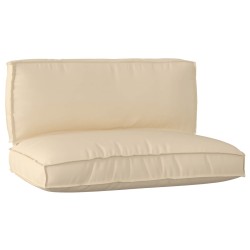 Set de coussins de palette 2 pcs Beige Tissu Oxford 516149516149