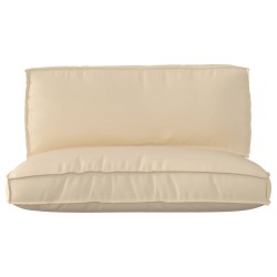 Set de coussins de palette 2 pcs Beige Tissu Oxford 516149516149