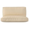 Set de coussins de palette 2 pcs Beige Tissu Oxford 516149516149