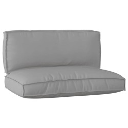 Set de coussins de palette 2 pcs Gris Tissu Oxford 516150516150