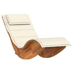 Transat avec coussin 2 pcs Marron Bois d'Acacia Massif 516151516151