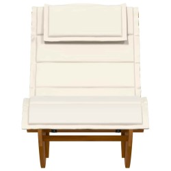 Transat avec coussin 2 pcs Marron Bois d'Acacia Massif 516151516151