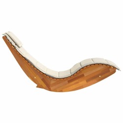 Transat avec coussin 2 pcs Marron Bois d'Acacia Massif 516151516151