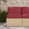 Set de coussins de palette 2 pcs Noir Tissu Oxford 516155516155