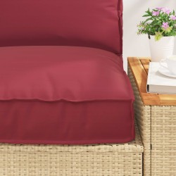 Set de coussins de palette 2 pcs Noir Tissu Oxford 516155516155